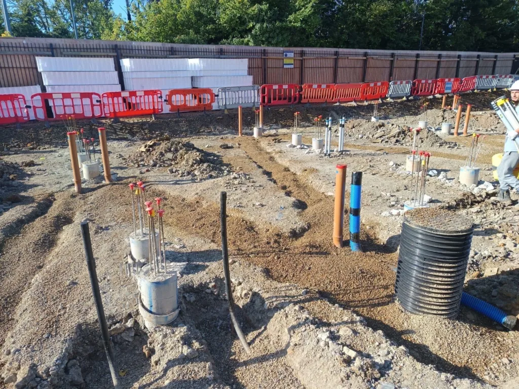 Drainage and services for housing Foundations
