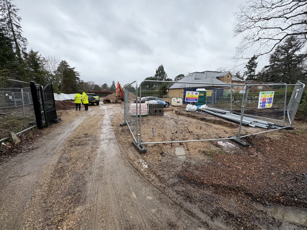 Site entrance at Fairmile Lane with SPEEDECK